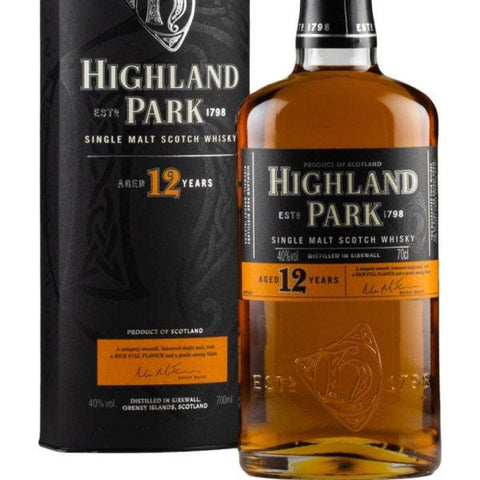 Highland Park 12 Year Old Single Malt Scotch Whisky Old Design 70cl